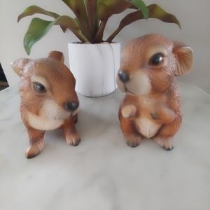 Vintage Harvey Knox Pair of Hand Painted Japan Rabbits, 1983 Global Art.